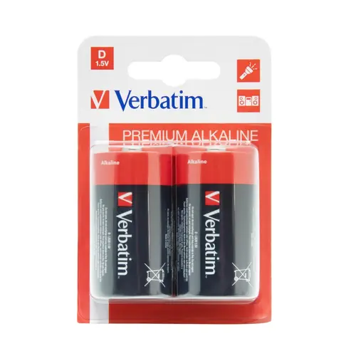 Baterije Verbatim #49923-46 alkalne D 1,5V 2k-0