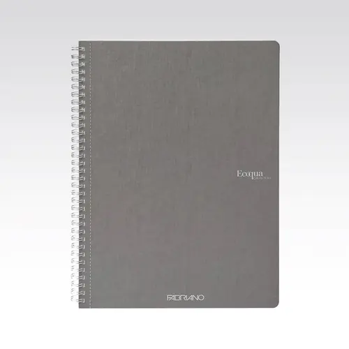 Notebook Fabriano Ecoqua original A4 90g 70sh spiral lines anthracite 19290201-0