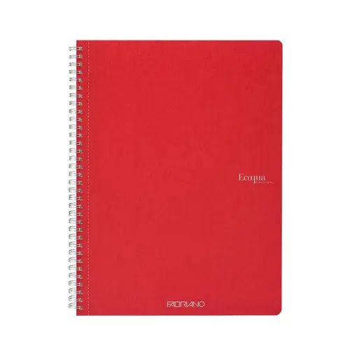 Notebook Fabriano Ecoqua original A4 90g 70sh spiral squares raspberry 19290106-0