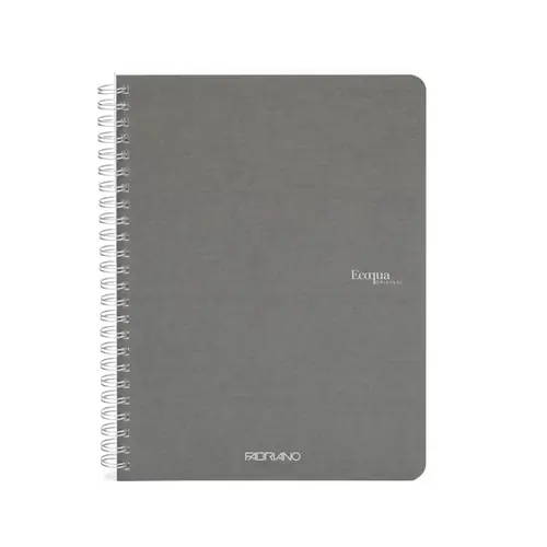 Notebook Fabriano Ecoqua original A5 90g 70sh spiral lines anthracite 19148201-0