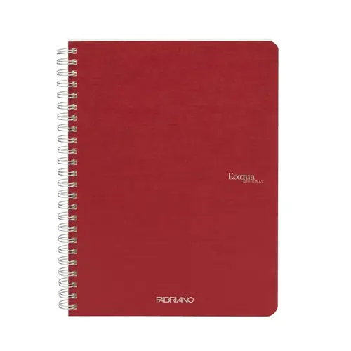 Bilježnica Fabriano Ecoqua original A5 90g 70L spiralna kocke cherry/trešnja 19148103-0