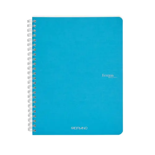 Notebook Fabriano Ecoqua original A5 90g 70 sh spiral squares turquoise 19148111-0