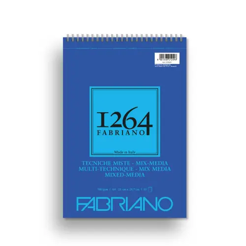 Blok Fabriano 1264 mix media 21x29,7 (A4) 300g 30L spiralni top side 19100643-0
