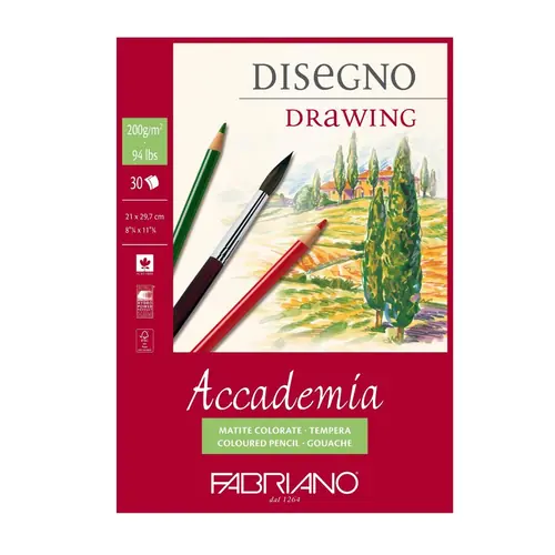 Blok Fabriano accademia A5 200g 30L spiralni 44201421-0