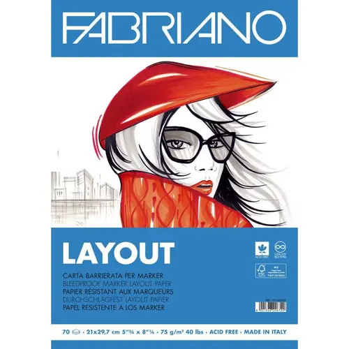 Blok Fabriano layout za marker A4 70L 75g 19100505-0