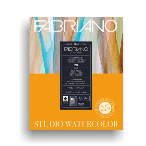 Blok Fabriano studio watercolor 20,3x25,4 300g 12L 19123001-0