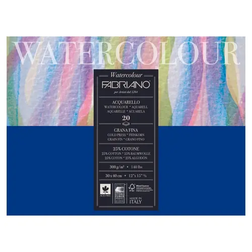 Blok Fabriano watercolor gf 30x40 300g 20L 73613040-0