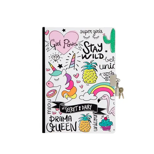 Diary with key iTotal A5 80g 96sh Stay wild XL1848-0