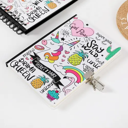 Diary with key iTotal A5 80g 96sh Stay wild XL1848-1