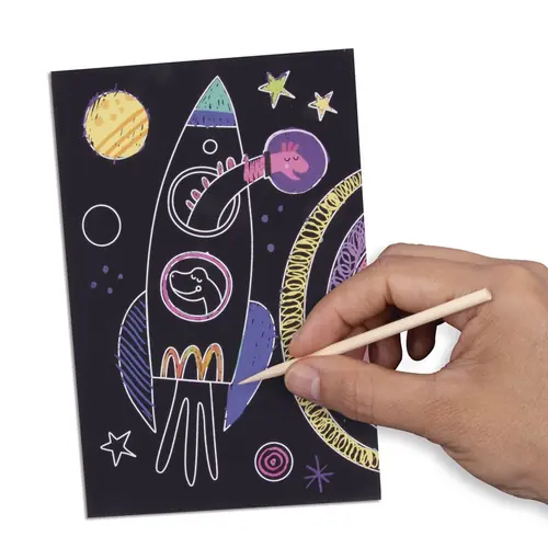 Mini scratch & draw Apli Dinosaurs-space 19260-2