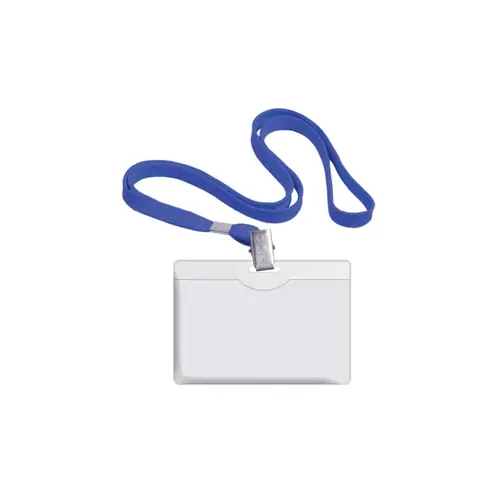 Name badge Forofis horizintal with blue lanyard 90x57mm 50/1 91635-0