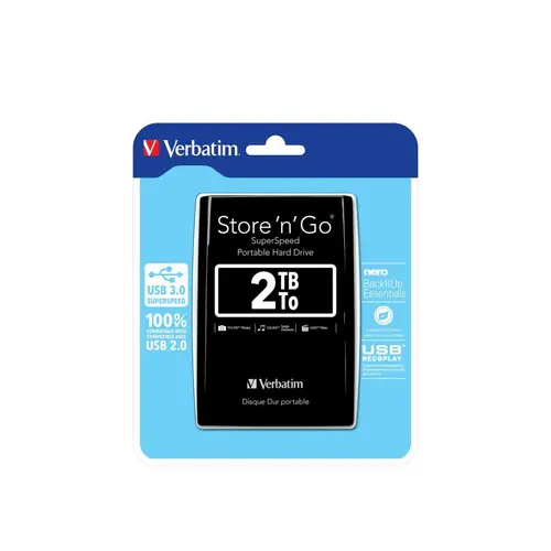 Externi hard disk Verbatim USB 3.0 2,5" 2Tb black #53177-0