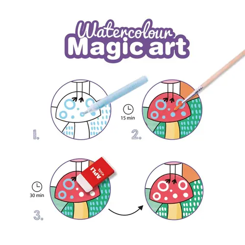 Game Apli Watercolor Magic Art for painting with water paints and magic felt-tip pen 18823-4