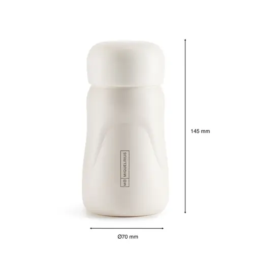 Isothermal bottle Miquelrius Oval black&white 260ml white MR13244-1