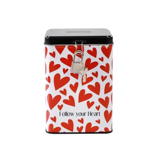 Kasica metalna iTotal s ključem Heart XL2011B-0