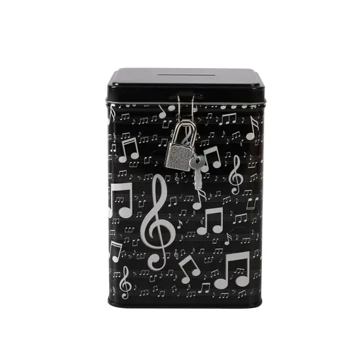 Money bank metal iTotal with key Music XL2011A-0