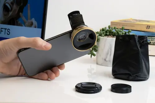 Klip leća iTotal 2u1 za mobitel zlatna CM3203-1