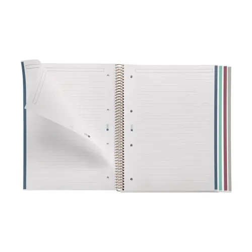 Kolegij blok Miquelrius A4 70g 120L spiralni crte Extra rigid cardboard lifestyle spring green MR46933-2