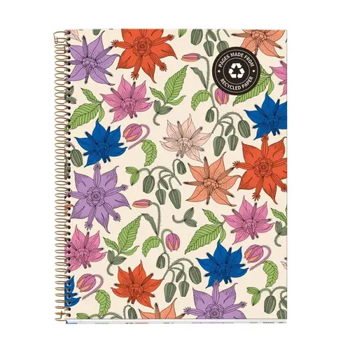 Kolegij blok Miquelrius A4 70g 120L spiralni crte Extra rigid cardboard lifestyle vintage lily MR46810-0