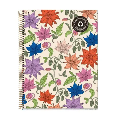 Kolegij blok Miquelrius A4 70g 120L spiralni kocke Extra rigid cardboard lifestyle vintage lily MR46808-0