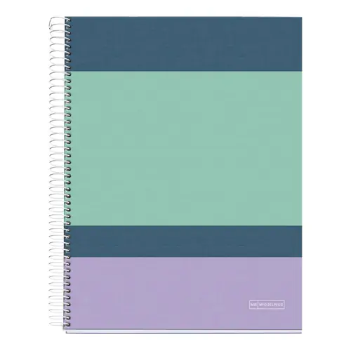 Notebook Miquelrius A4 70g 140sh spiral line Extra rigid cardboard lifestyle rider purple MR4256-0