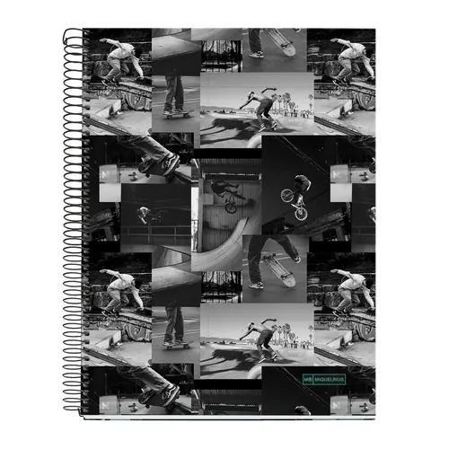 Notebook Miquelrius A4 70g 140sh spiral cube Extra rigid cardboard lifestyle skate park MR4195-0