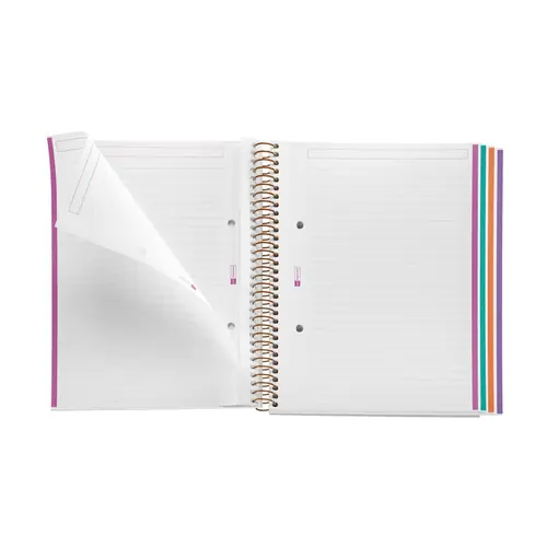 Notebook Miquelrius A5 70g 120sh spiral line Extra rigid cardboard zig zag mallorca MR4186-2