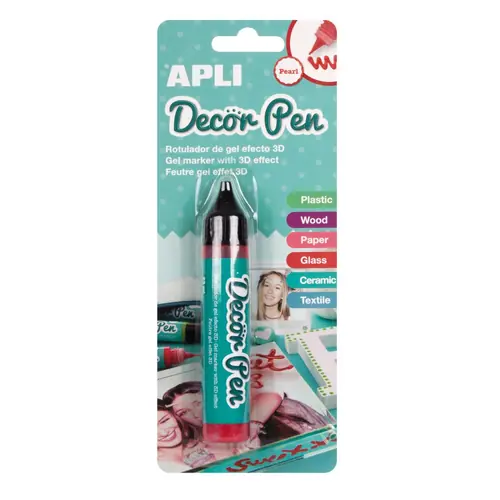 Marker Apli decor pen 3D efekt pearl crveni 15007-0