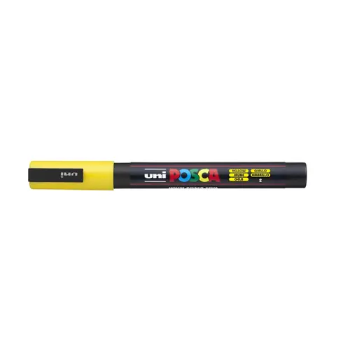 Marker Uni pc-3m Posca žuti-0