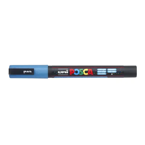 Marker Uni pc-3ml Posca glitter svijetlo plavi-0
