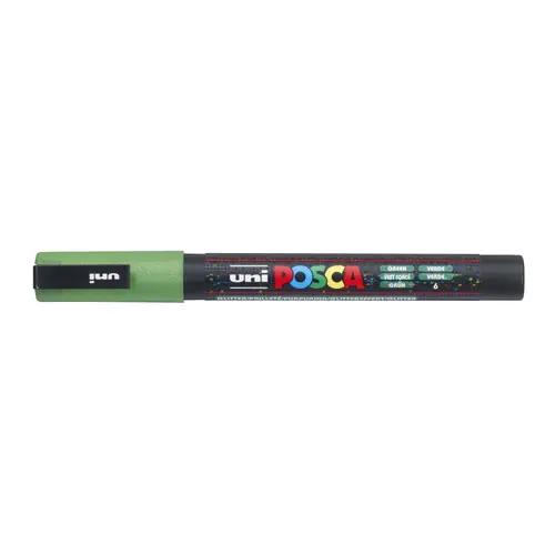 Marker Uni pc-3ml Posca glitter zeleni-0