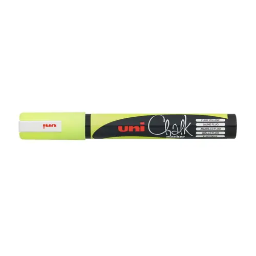 Marker Uni pwe-5m chalk_kreda fl. žuti-0