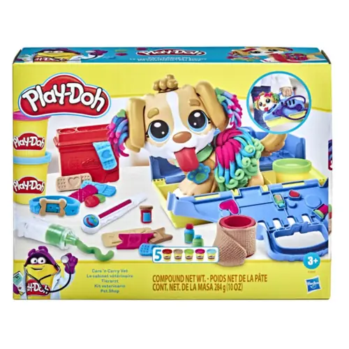 Play-Doh Vet  Set with Toy Dog and Carry Box F36395L0-0