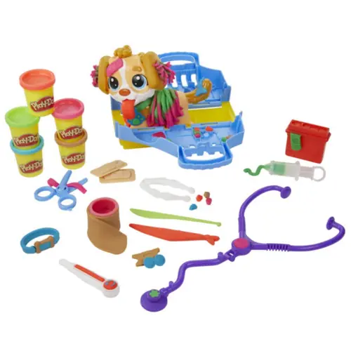 Play-Doh Vet  Set with Toy Dog and Carry Box F36395L0-2