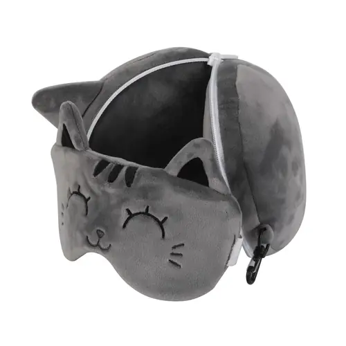Maska za spavanje iTotal sa jastukom Cat siva XL2529-0
