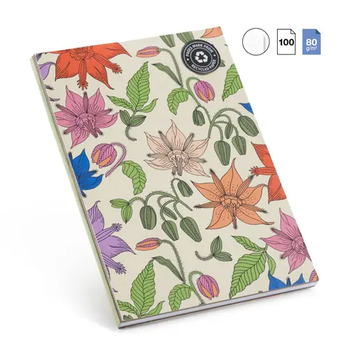 Notebook Miquelrius A5 vintage lily dots 100L 80g MR8181-0