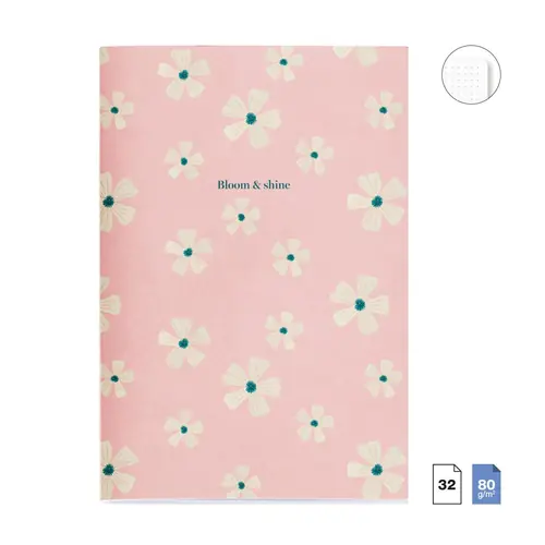 Notebook Miquelrius A5 Wildflowers 32L 80g points 3/1 MR8200-3
