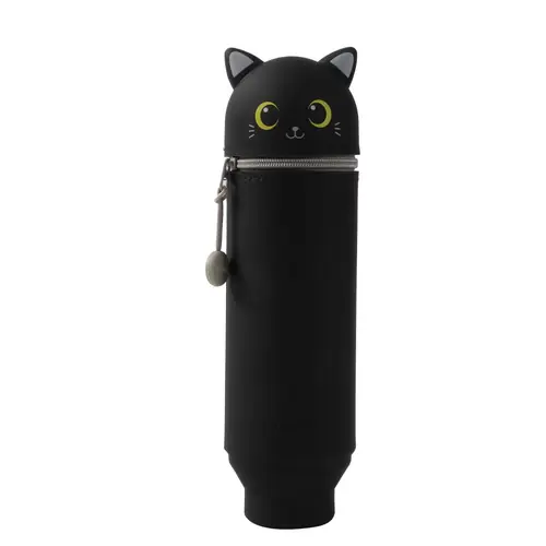 Silicon pencil case iTotal cat black XL2482-1