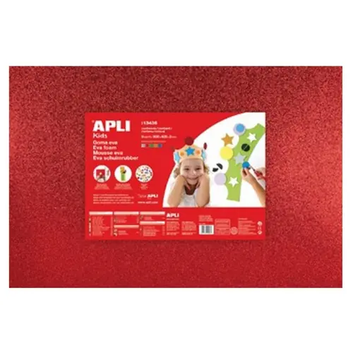 Pjenasti papir Apli 400x600mm gliter 5 boja 5L 13436-0