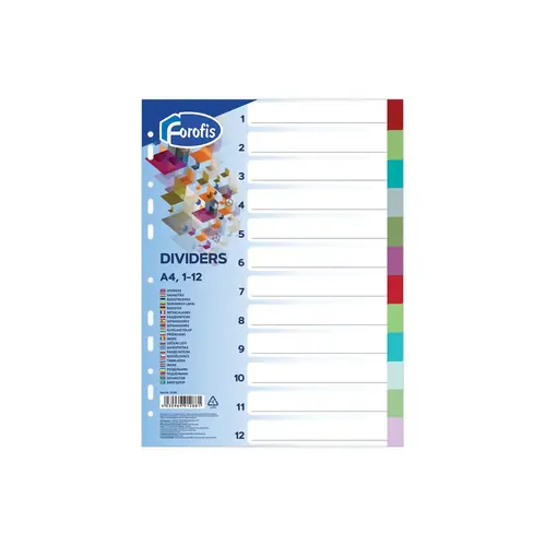 Pregrada plastična Forofis A4 12 boja 91288-0