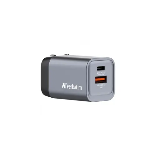 Punjač zidni Verbatim GaN #32200 1xUSB/PD 35W/1xUSB-A QC 3.0 (EU/UK/US)-0