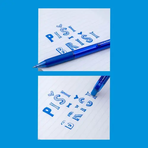 Roler Uni urn-181 (0.7) signo plavi s gumicom piši briši-5