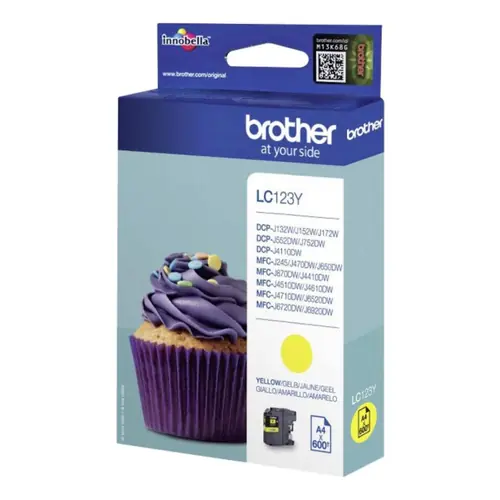 Tinta Brother LC123Y yellow 600 str.-0