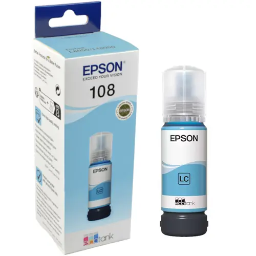 Tinta Epson 108 L8050/18050 photo light cyan ecotank  C13T09C54A 70ml-0