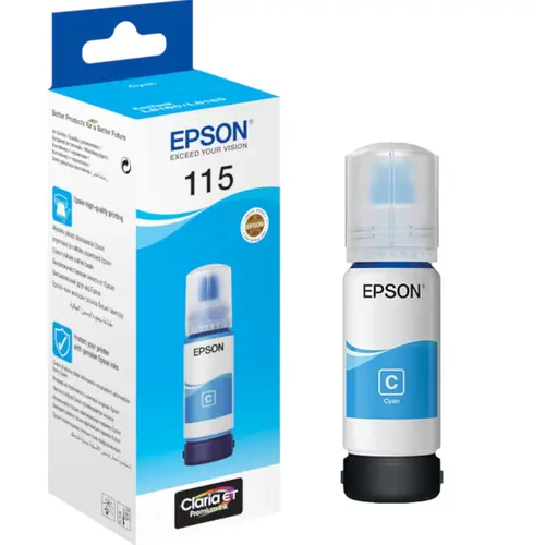 Tinta Epson 115 L8180/L8160 ecotank cyan ink bottle C13T07D24A 70ml-0