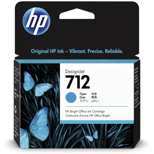 Tinta HP 3ED67A 712 cyan Design jet T630/T650/T230/T250/T650 29ml-0