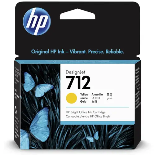 Tinta HP 3ED69A 712 yellow Design jet T630/T650/T230/T250/T650 29ml-0