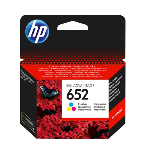 Tinta HP F6V24AE#BHK no.652 Ink advantage 2135 tri-color-0