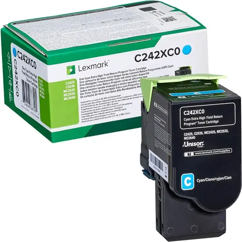 Toner Lexmark C242XC0 cyan 3.5k-0