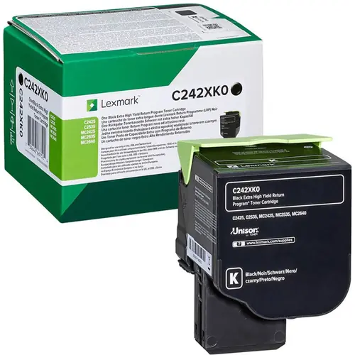 Toner Lexmark C242XK0 black  6k-0